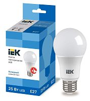Лампа LED A80 шар 25Вт 230В 6500К E27 | код LLE-A80-25-230-65-E27 | IEK
